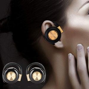 Yanmis Écouteurs sans Fil, Appel Binaural, Grand Haut-Parleur, Casque Suspendu, écouteurs de Sport Longue Durée de Lecture, écouteurs Stéréo Double Canal pour Le Travail, l'exercice de (Tenqee, neuf)