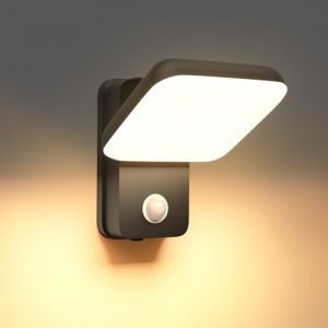 JVURICE Applique murale ext&eacute;rieure avec d&eacute;tecteur de mouvement, orientable &agrave; 350&deg; et &agrave; intensit&eacute; variable, anthracite, &eacute;tanche IP65, id&eacute;ale pour la maison, le jardin et la terrasse. Installation facil (flytosky-us, neuf)