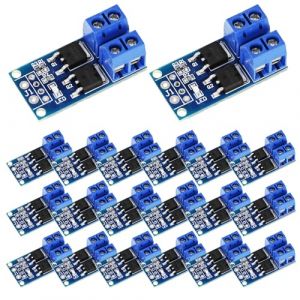 20 Pcs Module Pilote MOSFET 5V-36V 15A 400W PWM Carte de Contrôle Module Tubes à Effet de Champ MOS PWM Carte De Contrôle Voyant Dual High-Power MOSFET Trigger Switch Drive Module (SOLEILDU, neuf)