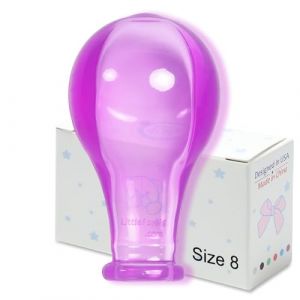LittleForBig Tétines transparentes pour adulte - Taille XL - 8 - Couleur bonbon brillant - Tétine de rechange - Violet (Littleforbig, neuf)