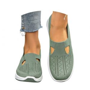 Chaussures Femme Confort, 2025 Chaussures Orthopédique Femme - sans Laçage Baskets Mocassin Confort Chic De Marche À Plateforme Légères Et Confortables Amortissement Accru Soulagement (Fhuuly, neuf)