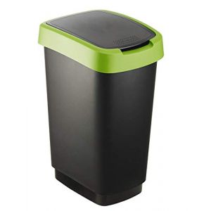 Rotho Salsa Poubelle 50 l avec couvercle, plastique (PP) sans BPA, vert, 50 l (40,1 x 29,8 x 60,2 cm) (Rotho Kunststoff GmbH, neuf)