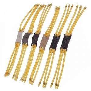 Elastique Lance Pierre,6 PCS &Eacute;lastiques de Remplacement en Caoutchouc Puissants pour Lance-Pierre Adulte Chasse Bandes de Fronde de Chasse Accessoires d'Ext&eacute;rieur (Huatic, neuf)