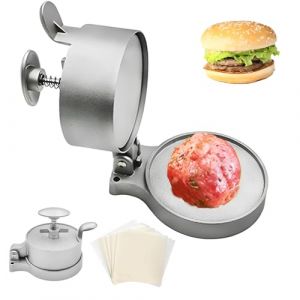 Presse &agrave; Hamburger Professionnelle avec 100 Feuilles de Papier, Moule Steak Hach&eacute; Antiadh&eacute;sif pour Burger Maison, Viande et Galette, Accessoire Cuisine (Last minute deal, neuf)