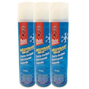 Théo Dégivrant Pare-Brise, Voiture De-Icer, Retire en Un Instant Le Givre du Pare-Brise, 300 ML (Théo Auto, neuf)