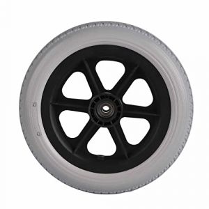 Roue de fauteuil roulant 12" en polyur&eacute;thane antid&eacute;rapant Infarctate Roue arri&egrave;re Pneu plein en caoutchouc de rechange 30 cm Gris (Snowdreamer, neuf)