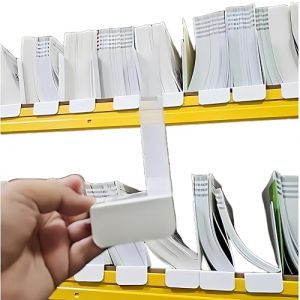 Lot de 50 séparateurs de livres de bibliothèque pour étagères, autocollants, marqueurs d'étagère de bibliothèque, séparateur d'étagère en plastique pour la maison, l'école, la bibliothèque, l'entrepôt (The best store in China, neuf)