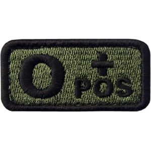 INFANTRYPRO Patch O+ Groupe Sanguin Ecusson O Positif Scratch 5 x 2,5cm Coloris & Version O+ AB Thermocollant à Repasser,Coudre Dispo plus bas Accessoire Airsoft Sac à Dos Militaire Gendarmerie Police (BZKMARKET, neuf)