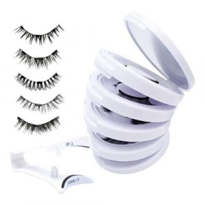 Fenayuu Cils Magn&eacute;tiques Avec Applicateur - 5 Paires R&eacute;utilisables Sans Colle Accessoires De Maquillage Pour Yeux | Cils Magn&eacute;tiques Des Yeux,Pour Les Femmes Les Filles Les D&eacute;butantes L &Eacute;pouse Et La (fuyouian, neuf)
