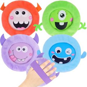 Hilph Poche de Glace Enfant, Poche de Glace Froid en Gel Chaudes et Froides Coloré, Réutilisable Poche de Froid Enfants Soulagement de la Douleur pour Enfant, 4 Mignon Monstre (Hilph Store, neuf)
