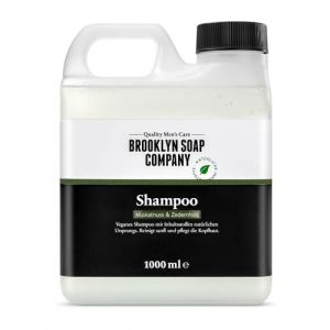 Brooklyn Soap Company Recharge de shampoing 1 l - Pour homme - Shampooing nourrissant à la vitamine E - Pour le lavage quotidien des cheveux (BROOKLYN SOAP COMPANY®, neuf)