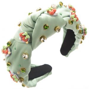 Bandeau large nou&eacute; pour femme avec perles de verre fran&ccedil;aises - Serre-t&ecirc;te de mort - Serre-t&ecirc;te de mort - Serre-t&ecirc;te de mort - Serre-t&ecirc;te de mort - Pour femme (Wcanla, neuf)