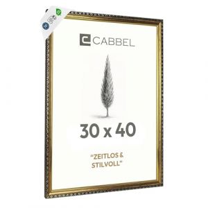 CABBEL Cadre Photo CELI Dor&eacute; 30x40 cm &ndash; Cadre Baroque Style Antique avec Verre Acrylique Incassable, Cadre &Eacute;l&eacute;gant pour Photos et D&eacute;coration Murale (Seller4Ever, neuf)
