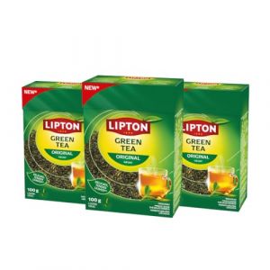 Lipton Th&eacute; Vert Nature en Vrac 3x100 g - Th&eacute; Vert, Go&ucirc;t D&eacute;licat et Intense, 100% Naturel - 3x100g (PENNGUIN-FR-CAMON, neuf)