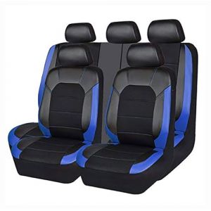 ZONEWD 9 Pièces Housse Siege Voiture Cuir pour Citroen DS3/DS3 Racing/DS3 Cabrio/DS4/DS5/DS3 Crossback/DS 4S, Voiture Ensembles De Housses Siège Quatre Saisons Voiture Accessoire,Blue (Purchase Lucky  EU, neuf)