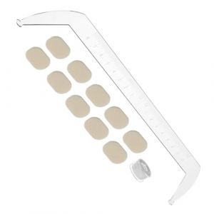 FRCOLOR Outil de Mesure Sourcils Gabarit Trac&eacute; Sourcils Pochoir Forme R&egrave;gle Positionnement Kit Maquillage Outil Pochoir R&egrave;gle &Eacute;quilibre R&eacute;utilisables (White Beach, neuf)