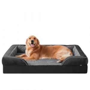JOEJOY Lit orthop&eacute;dique pour chien de taille moyenne, canap&eacute; en mousse &agrave; m&eacute;moire de forme pour chien, lit pour chien avec housse amovible et lavable, orthop&eacute;dique, 89x64x17 cm canap&eacute; antid&eacute;rapant en (LOTGAILL, neuf)