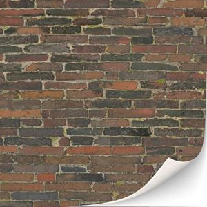 3 feuilles de rev&ecirc;tement mural autocollant imitation brique pour maisons de poup&eacute;e &agrave; l'&eacute;chelle 1:12 (mur de pierre vieilli) (Byrg Miniatures, neuf)