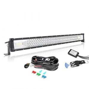 Willpower Barre LED 81cm 32'' 405W Avec C&acirc;blage Stroboscope Rampe &Eacute;tanche 12V 24V Projecteur Longue Port&eacute;e Feux Phare de Travail Pour 4x4 Voiture Camion Tracteur Quad Bateau (gzyizai, neuf)