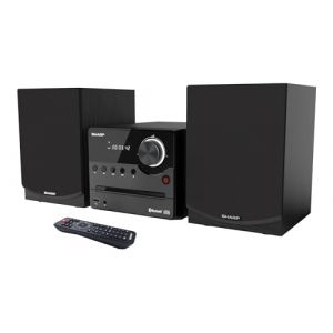 Sharp XL-B512(BK) Micro cha&icirc;ne Sound System st&eacute;r&eacute;o avec Radio FM, Bluetooth v5.0, CD-MP3, Lecture USB, Haut-parleurs en Bois et 45 W Noir (Eric FORESTER FR, neuf)