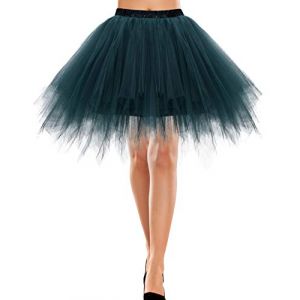 Bbonlinedress Ballet Tutu Jupon Tulle Carnaval Jupe de Déguisement Soirée Bal Cocktail Fête pour Adult Multicolore à Choisir Dark Green L (Bbonlinedress, neuf)