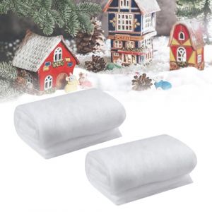 ADERTOS 2PCS Couverture de Neige de No&euml;l 70x100cm Couverture de Neige Artificielle Couverture de Fausse Neige Tapis de Neige Artificielle pour D&eacute;corations de Fond de Village de No&euml;l (GEORGE 249 LTD, neuf)