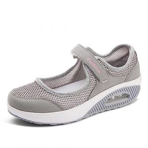 Femmes Minceur Taille Chaussures Marche Baskets 35-42eu Plate-Forme Chaussures Poids Air L&eacute;ger Engrener Elastic Sports en Marchant Yoga Tennis &agrave; Enfiler Pas Cher Trainers en Maille Plates &Eacute;t&eacute; (kommkauf, neuf)