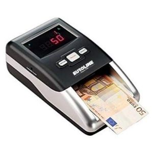 EUROLINE - Détecteur de faux billets automatique - Certifié 100% détection de faux billets par la Banque Centrale Européenne - Secteur + Batterie rechargeable Li-ion incluse (EUROLINE, neuf)