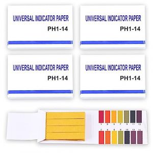 IZyufan 320 Pièces Bandelette pH, 1-14 Papier Bandelette Test pH avec Carte de Contrôle, Papier Indicateur Universel (hangrongeu, neuf)