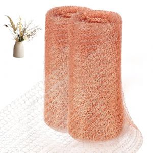 OFFCUP 2pcs Filet en Cuivre Grillage Anti Rongeur, 3Mx12.7CM Grillage en Cuivre 100% Maille de Cuivre Contre Escargot Oiseaux Anti-Limaces et Insectes pour Protection du Jardin (HOOCHE, neuf)