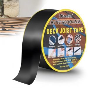 DBREAKS Ruban Adh&eacute;sif en Butyle pour Terrasse, 40mm x 15 m Ruban de Solin en Bois pour Terrasse, Bande de Protection Lambourde, Protection du Bois (1 Rouleaux) (AMIGOB, neuf)
