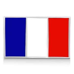 Pin's Drapeau Français | Pins France Bleu Blanc Rouge pour Hommes rectangle Drapeau | Pin Tricolore Argenté écusson Broche Drapeau National (STOÏK, neuf)