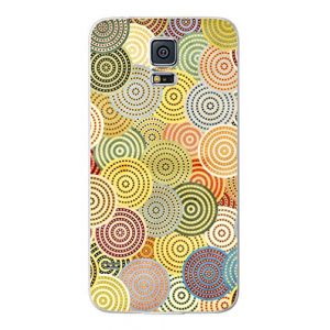 NOVAGO Compatible avec Samsung Galaxy S5, S5 Neo, S5 New Coque Gel Souple Transparent et résistant avec Impression Fantaisie-Ronds (NOVAGO-Vendeur PRO français, neuf)