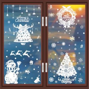 4 Feuilles NoëL Autocollants Fenetre Réutilisables, 136PCS Stickers Fenetre Noël avec Mignon et Père Noël pour DIY Décor Fenêtre de Noël (CELTIC MANUFACTURING, neuf)