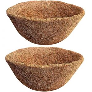 SUNYAY Lot de 2 Doublure en Fibre de Coco Naturelle pour Pot de Fleurs Ø35cm(14") Panier Suspendu pour Pots de Fleurs Remplacement en Fibre de Coco pour jardinière (SUNYAY, neuf)