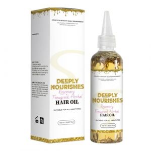 Huile v&eacute;g&eacute;tale pour le soin des cheveux, huile de romarin, fenugrec aux herbes pour cheveux, nourrit les follicules capillaires ab&icirc;m&eacute;s, renforce les racines des cheveux, r&eacute;duit la chute des cheveux (RujizUI, neuf)