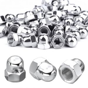 Xkzhrr 50 Pi&egrave;ces M5 Ecrou Borgne Inox &eacute;crous borgne,Ecrou Borgne Hexagonal DIN 1587 Forme Sup&eacute;rieure A2 V2A Cache Ecrou pour Vis Boulons Filet&eacute;s & Tiges Filet&eacute;es (M5) (guangzhoushiwanshihongshangmaoyouxiangongsi, neuf)