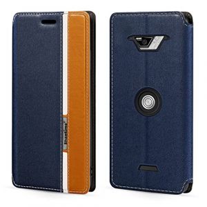 Coque &agrave; Rabat en Cuir PU Bicolore avec Fermeture Magn&eacute;tique Invisible Compatible avec Crosscall Core-X4, &Eacute;tui &Eacute;l&eacute;gant et Protecteur (Shantime, neuf)