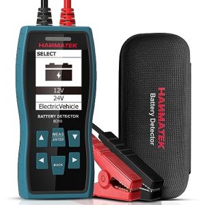 HANMATEK Testeur de Batterie AUTO 12V/24V,Analyseur Batterie Auto pour Test de Batterie/D&eacute;marrage/Charge et Chargement BD10 (HANMATEK EU-Official store, neuf)