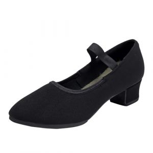 ZYXWVU Chaussures de Danse Latine Femmes Bout Ferm&eacute; Teaching Practice Square Dance,P3-Noir-3.5cm,39 EU (LuoHeLuNiMaoYiYouXianGongSi, neuf)