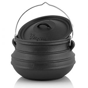 BBQ-Toro Potjie #1 | 3 litres | Chaudron de sorcière en fonte | Pot de cuisson en fonte | Four néerlaandais sud-africain (CS Trading, neuf)