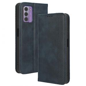 PEIYE Coque Cuir Étui pour Nokia G42 Housse, Etui Portefeuille Case Cover, Fermeture Magnétique, Flip Béquille et Emplacements pour Cartes -Bleu (Zanwon, neuf)