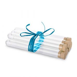 Tuuters 10 pcs Éprouvettes en verre avec des bouchons en liège naturel, Tubes à essai, Paroi épaisse (140 x Ø24 mm) (Tuuters, neuf)