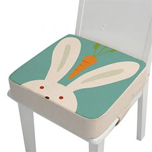 Chickwin Coussin Rehausseur Chaise Enfant, Chaise Haute Bébé Portable Réhausseur Coussin de Siège Ajustable Démontable Confortable Eponge Coussins pour Salle à Manger (renoncé,40x40x10cm) (chickwing, neuf)