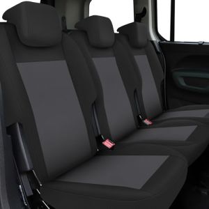Kistrba Housses de siège de Voiture pour 2019-2024 Citreon Berlingo III 5 Seater, arrière 1+1+1 - Housses Siège Auto Protection siège Voiture Avant (branchl, neuf)