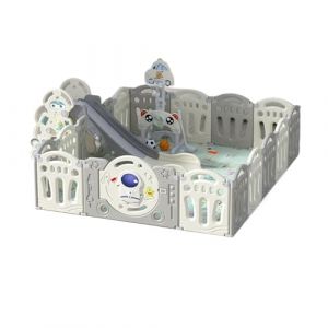 MoLi Parc Bebe Centre d'Activit&eacute;s Pour Pourrissons et Tout-petits, Parcs de Diff&eacute;rentes Tailles, Parc Enfant Pliable, Grand Park Int&eacute;rieur et Ext&eacute;rieur (Y 14+2 Combo) (Kaiwen baby products, neuf)