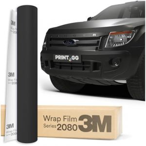 Film Covering Voiture 3M 2080 Black Satin S12, 152 x 40 cm | Autocollant Vinyle Adh&eacute;sif Auto | Protection Carrosserie Carbone pour Voiture, Moto, Bateau | Wrapping Car Premium (PRINT-GG, neuf)
