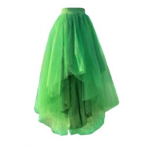 G&eacute;n&eacute;rique Jupe Tutu Femme en Tulle - Jupe Asym&eacute;trique Courte Devant Longue Derri&egrave;re - Multicolore Dopamine - Taille Haute &Eacute;lastiqu&eacute;e (Wzhawe, neuf)