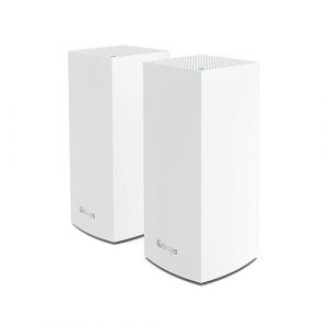 Linksys Système WiFi 6 Mesh triple bande Velop MX8400 (AX4200) (routeur WLAN, jusqu'à 525 m2, pour plus de 80 appareils, pack de 2, blanc) (ElectroSmartEU, neuf)