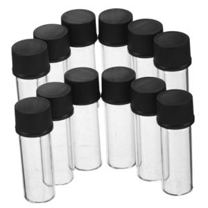 TOYZFRIENDY 100 pi&egrave;ces Flacons Verre Transparent avec Bouchon &agrave; Vis Lot de Petits Flacons Rechargeables pour Cosm&eacute;tiques et &Eacute;chantillons Liquides Fioles Verre Petite Polyvalentes et &Eacute;tanches (Muliuin, neuf)